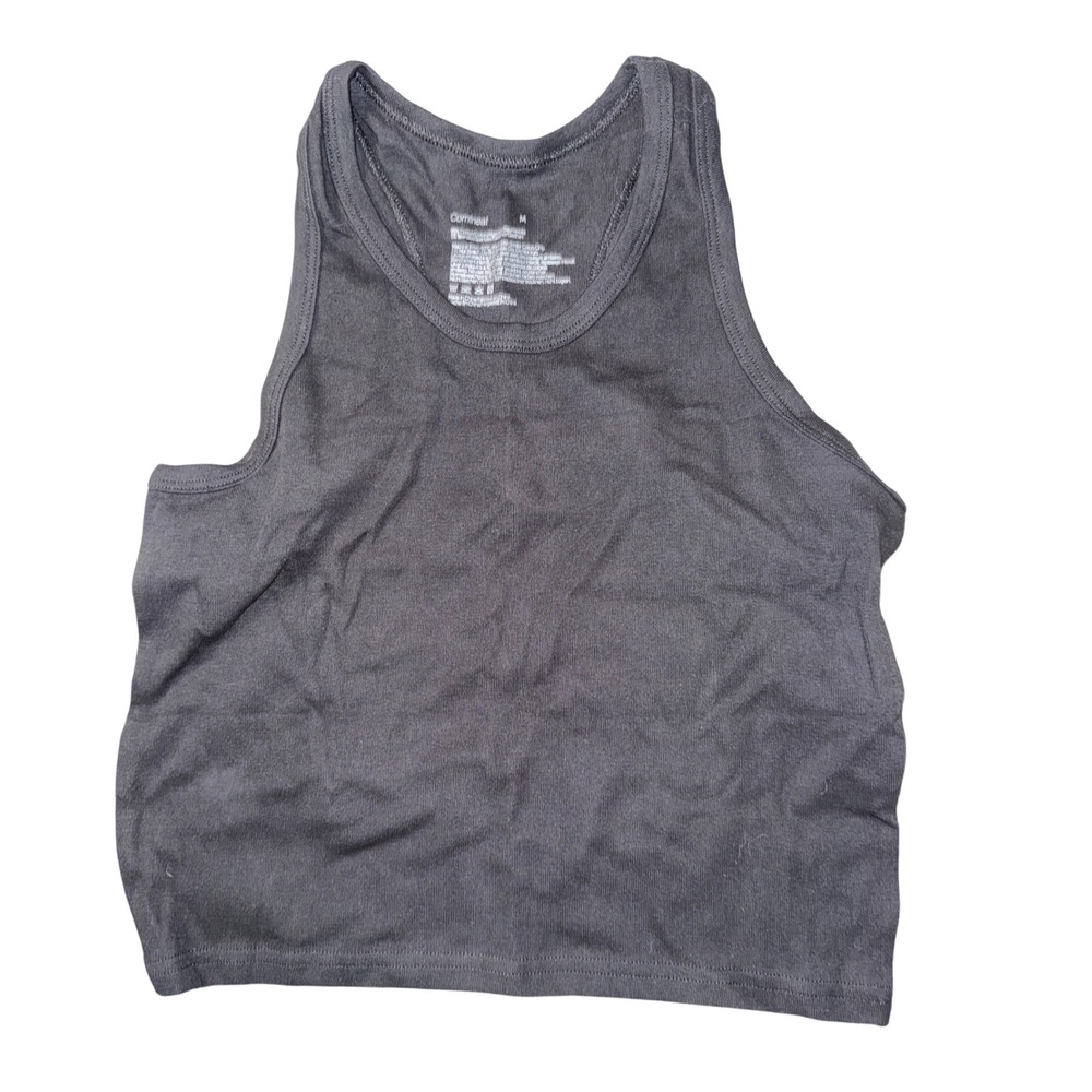 Comfneat 2‎ Pack Womens Cotton Spandex Crop Tops Black new Size Medium